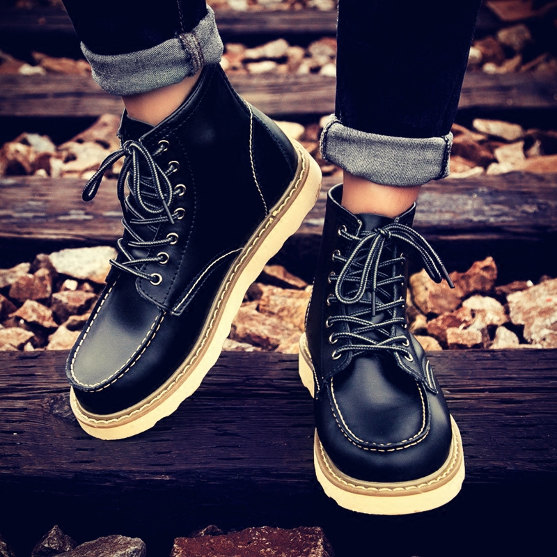 2019 new pattern Autumn Martin Male boots Gaobang Bootie British style Trend Boots Help Boots work clothes Men bootsin the Men's Shoes, Boots  category - from Buy2taobao.com to provide professional Taobao agent buy service