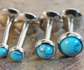 8mm杆长医用钛钢防过敏T杆唇钉长杆耳钉Labret