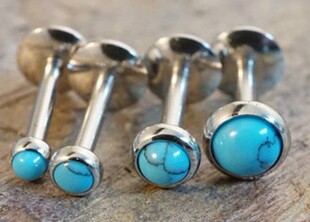 8mm杆长医用钛钢防过敏T杆唇钉长杆耳钉Labret