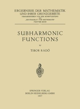 【预订】Subharmonic Functions