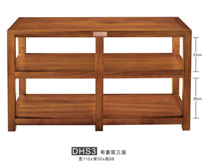 爵士机架DHS3帝豪加厚型双三层音响柜实木功放HIFI器材胡桃木避震