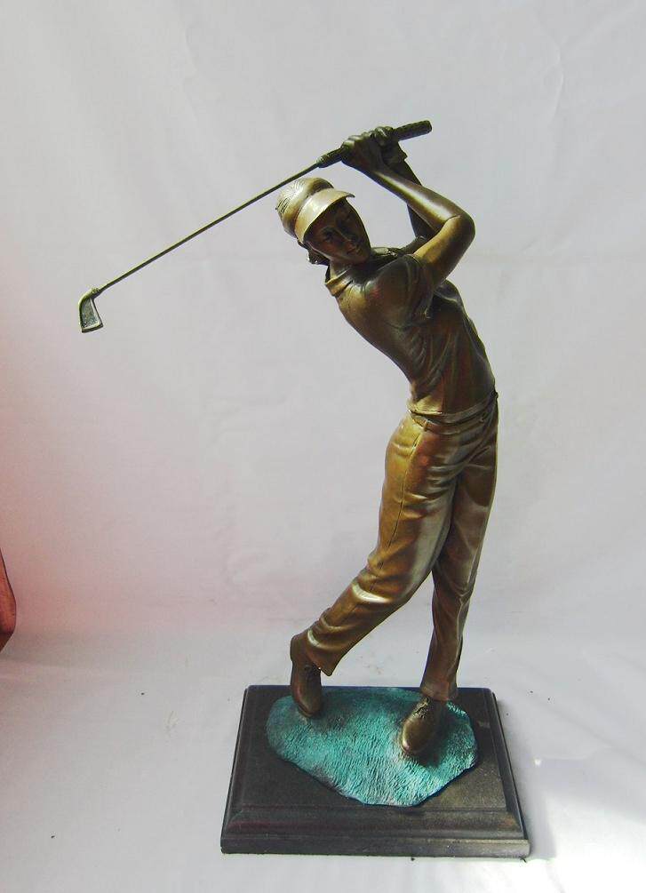 打高尔夫铜人 别墅装饰雕塑 铜摆件 居家装饰品 铜雕 欧式工艺品