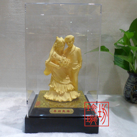 绒沙金摆件婚庆公仔工艺品