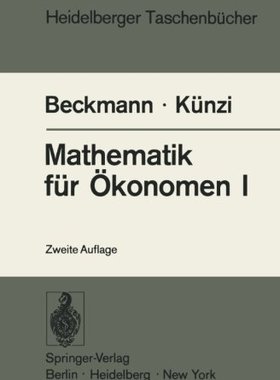 【预订】Mathematik Fur Okonomen I: Different...