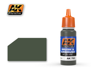 。【清仓】西班牙 AK-793 水性漆以色列国防军绿色 17ml