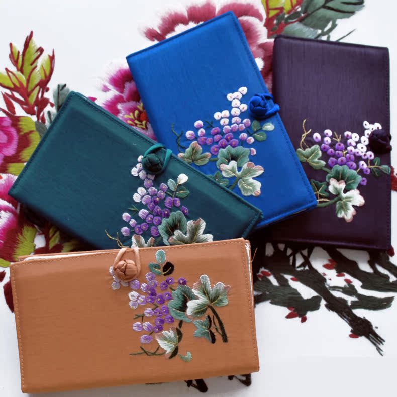 卡包女式多卡位小款刺绣钱包民族风布艺手工中国特色礼品送老外