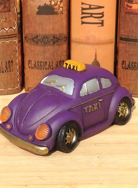 老爷车复古做旧咖啡馆桌面摆件