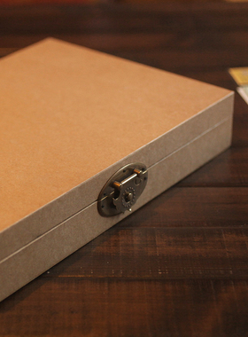 复古手工礼盒 大号A4文艺精品收纳相册ins空白盒牛皮纸礼品包装盒