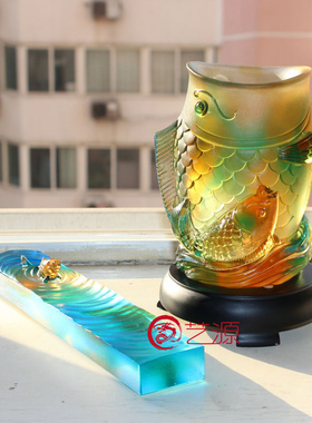 吉祥琉璃笔筒商务送老师朋友礼物