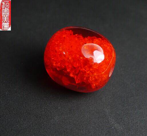 彩色中东老蜜蜡橙红爆花大散珠桶珠顶珠隔珠佛珠手链DIY配件特价