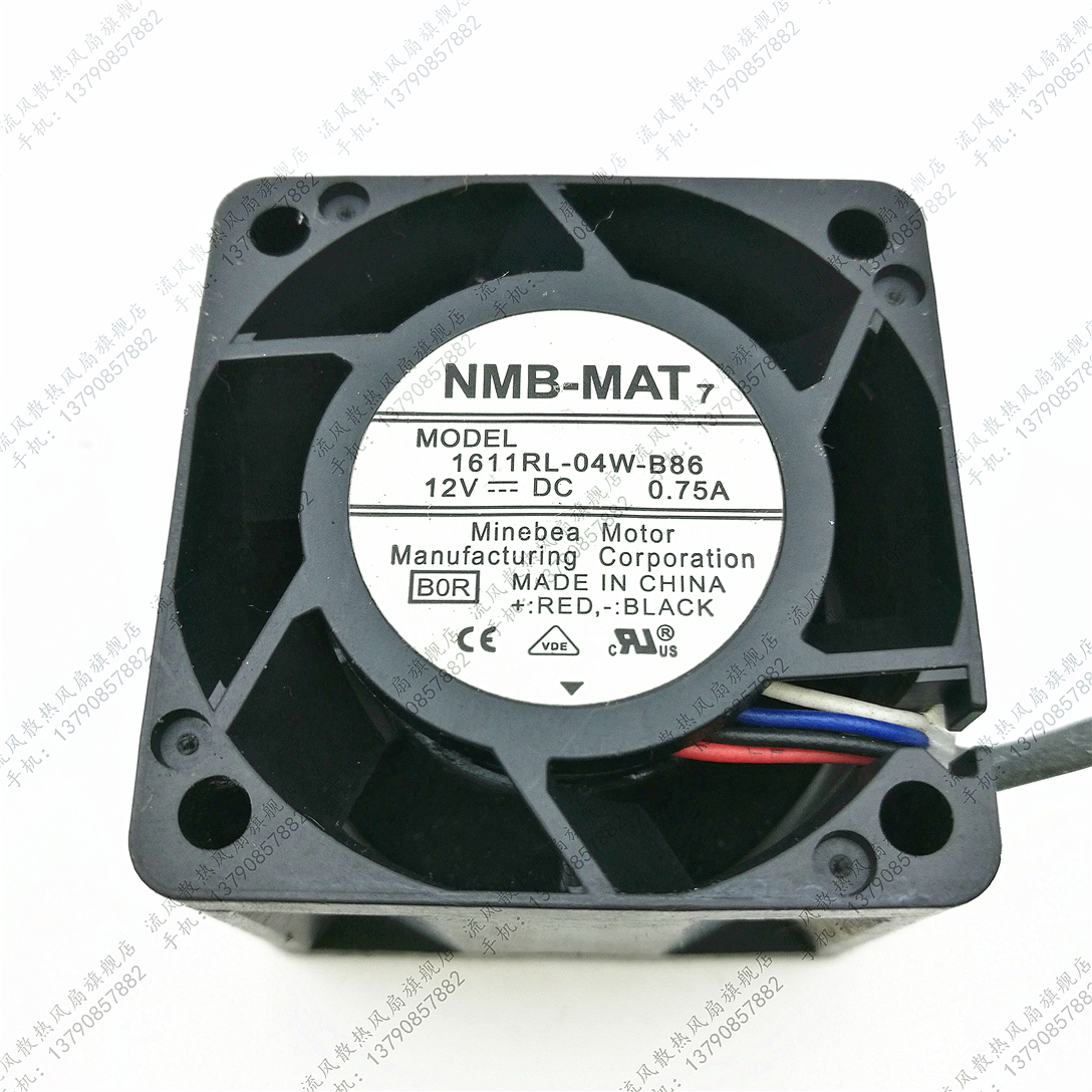 NMB 4028 4CM 12V 0.75A 1611RL-04W-B86 高转速 暴力服务器风扇
