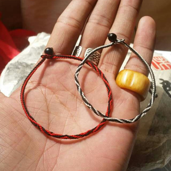 拉萨祝福修行人手工编织特细九眼不灭长寿金刚绳手链本命年