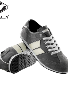 MACBETH美式百搭帆布低帮平跟灰色翻毛羊皮网纱复古慢跑休闲鞋