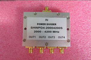 2000-4200MHz 10W SMA RF 射频同轴4路 一分四功分器 频率可定制