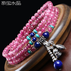 Precious Crystal Brazil ice waxy red tourmaline bracelet bracelets beads 925 Silver jewelry styles every lapis lazuli