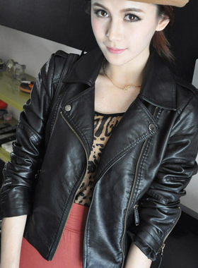 2025年新款pu皮衣女韩版黑色机车皮夹克女外套女短款春秋显瘦百搭