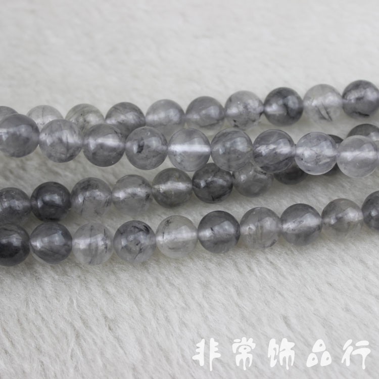 天然云水晶圆珠(又名魔鬼水晶) 手串配饰 diy手工饰品散珠 a
