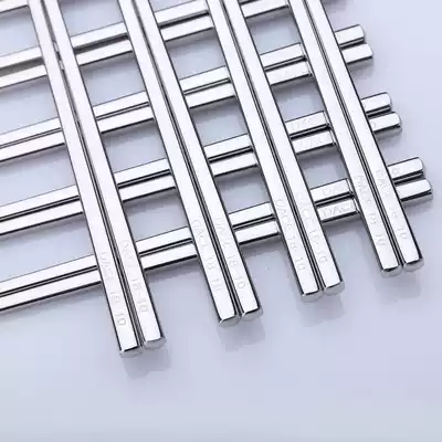 18-10 stainless steel chopsticks 24 2cm full square stainless steel non-slip chopsticks square long chopsticks