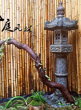 园林庭院石灯笼日式户外景观