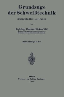 【预订】Grundzuge Der Schweisstechnik: Kurzg...