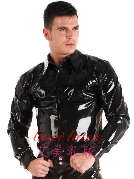 乳胶西服男性紧身上衣高端大气