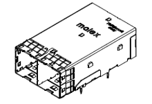 Molex HD MiniSAS 高密度屏蔽连接器, 1x2, SFF-8644, 768661015