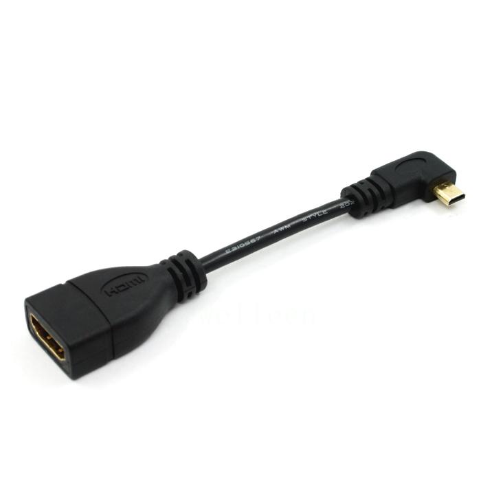 Micro HDMIתHDMI ×óÍä¶ÌÏß XT800 mb810 HTC P990 A500ÕýÆ·
