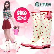 RAINBELT Korean love high fashion boots ladies rain boots women's water shoes and wool-thermal hot-mail