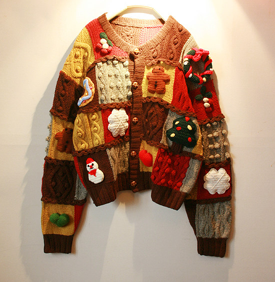 准备定制！趣味圣诞立体姜饼人蛋糕雪人圣诞树 纯手工毛衣