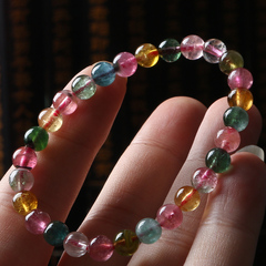 Precious Crystal Brazil full-color tourmaline bracelet ladies old and colorful bracelets jewelry customer seconds