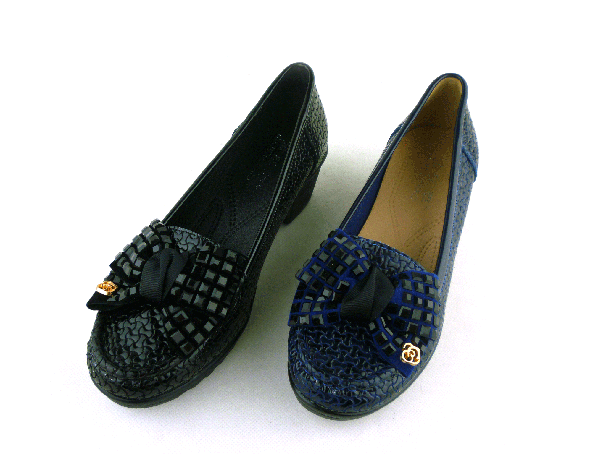 上海品质漆皮女鞋精品蛇纹牛漆皮粗跟中跟职场高档女单鞋【包邮】