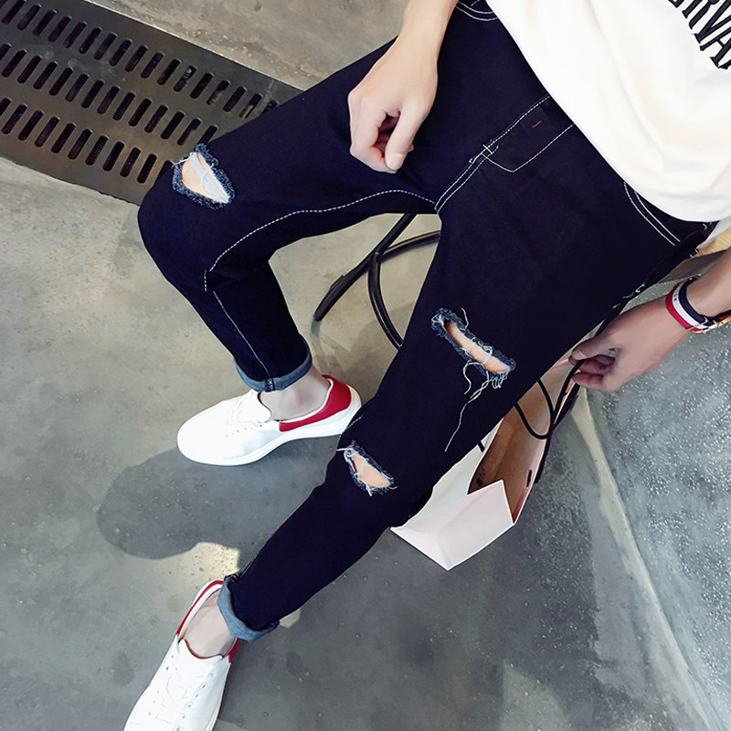 Jeans pour adolescent pieds Slim pour Quatre saisons - Ref 1461641 Image 1