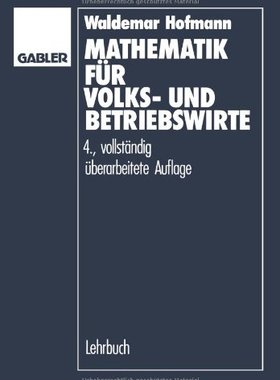 【预售】Mathematik Fur Volks- Und Betriebswirte