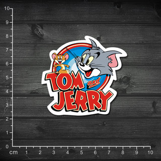 单张复古贴纸 80s 猫和老鼠 Tom and Jerry 笔记本贴纸 酒吧贴纸