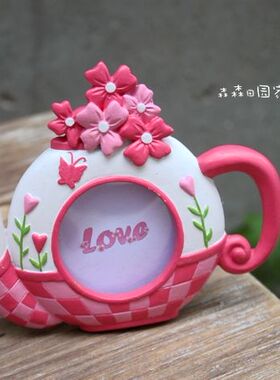 美式乡村风立体茶杯相架家居装饰