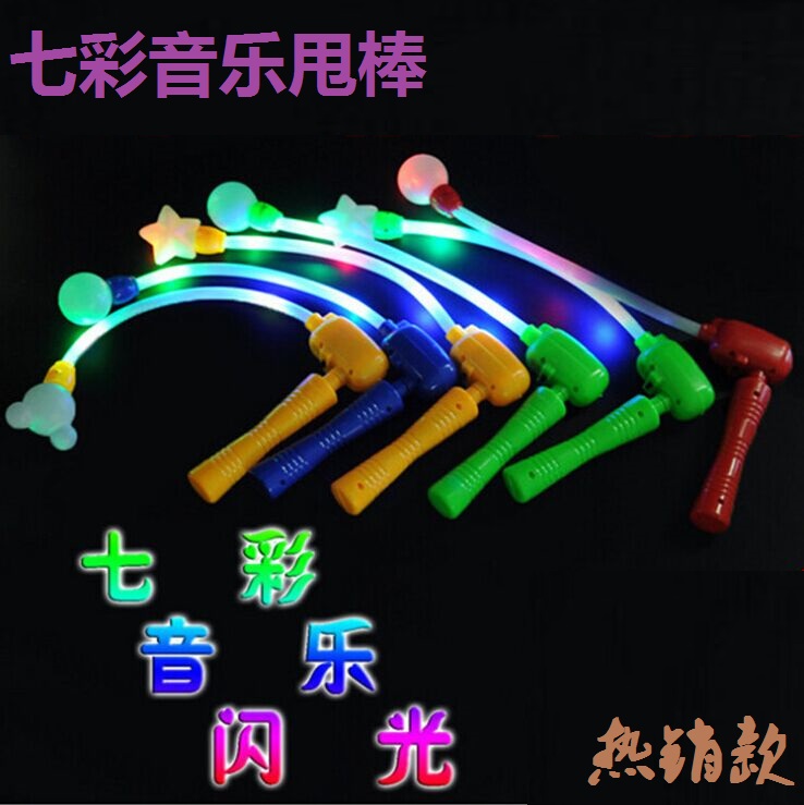 热卖发光地摊玩具批发新款儿童音乐甩棒创意新奇特闪光棒摇摇棒|msdalam kategori Toy/bayi/teka-teki/blok bangunan/model, elektronik/cahaya/berudara/mainan rumit, mainan LED - dari Buy2taobao.com untuk memberikan perkhidmatan ejen Taobao profesional membeli