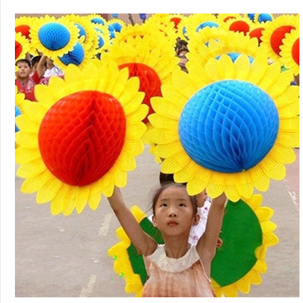 太阳花 手翻花 运动会道具 变色向日葵 舞台舞蹈道具 道具花批发
