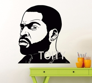 Cube贴纸嘻哈音乐艾斯库珀贴画卧室墙贴 Ice 4款 嘻哈Rap歌手