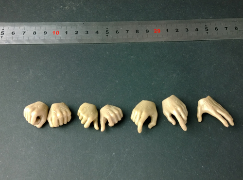 1:6 兵人12寸可动人偶配件肤色手型7款一套深肤色量大可批