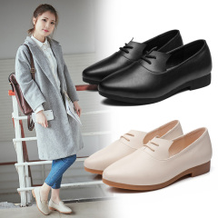 Yi Mei Jiao, spring 2016 Le Fu female pointed shoes casual shoes, women's shoes shoes plain lazy at the end of a foot pedal set girls new