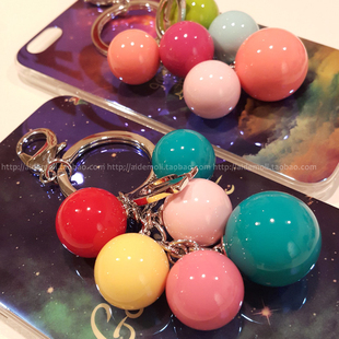 饰品配饰马卡龙糖豆圆球包挂钥匙扣 韩国进口 AZNAVOUR