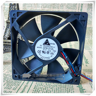 台达12cm 12025 AFB1212L 0.21A 电源机箱双滚珠静音风扇带测速