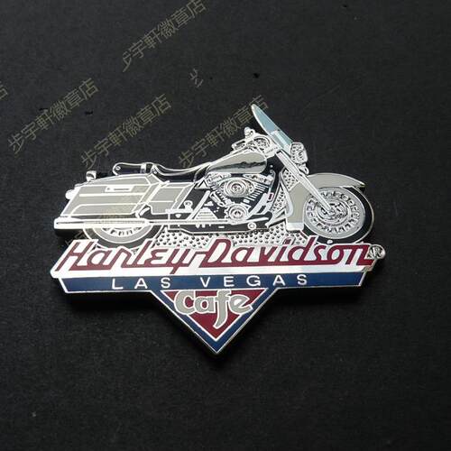 拉斯维加斯哈雷白色路王机车胸针