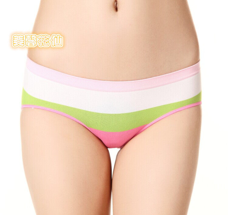 5条包邮 莱卡棉薄款低腰无缝三角女内裤 女士无痕条纹提臀星期裤,女士内衣/男士内衣/家居服,女三角裤,淘宝优惠券,粉丝福利购,淘宝优惠卷