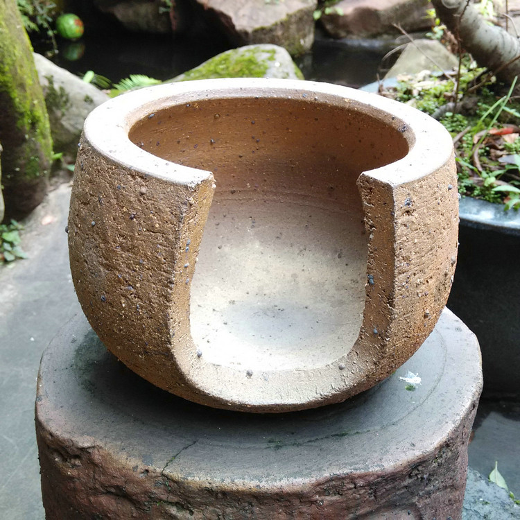 四川雅安荥经传统手工土砂锅老砂锅砂器 黑砂酒精炉茶具