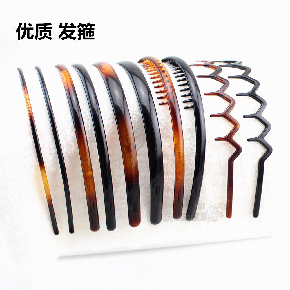 带齿细发箍防滑简约头箍男士运动刘海发卡韩国亚克力头饰日本发饰