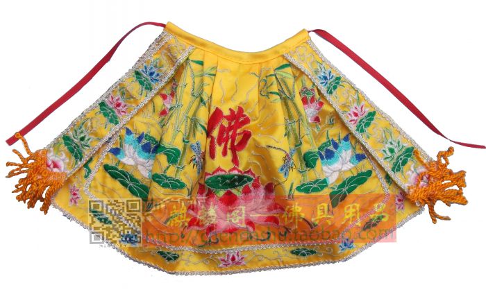 21CM刺绣竹衣莲花衣 观音菩萨莲花披风 莲花刺绣披风观音佛像披风