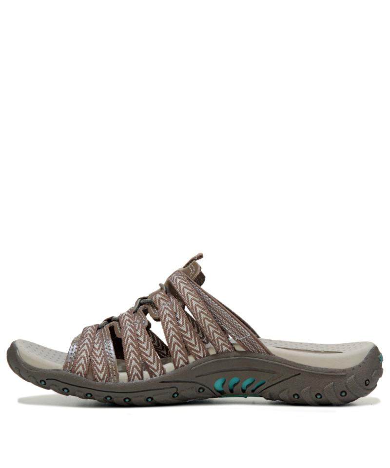 美国直邮 55528 Skechers/斯凯奇女鞋拖鞋夏季轻质交叉布面平跟