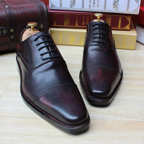 固特异手工随心上色高档定做皮鞋
