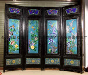 工厂直销全手工珐琅景泰蓝古典仿古家具屏风玄关隔断客厅酒店